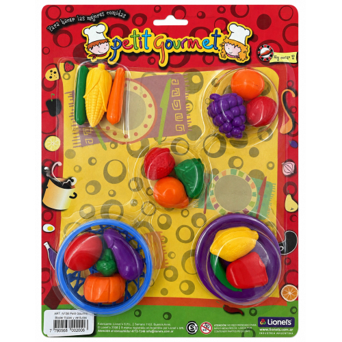 Blister de frutas y verduras